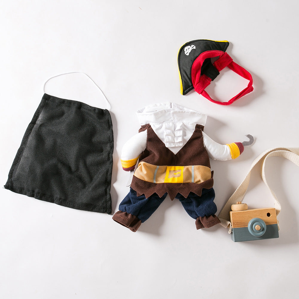 KFX-8789181 Pirate Costume for Small Dogs – Fun Polyester Pet Clothing in Sizes S, M, L, XL