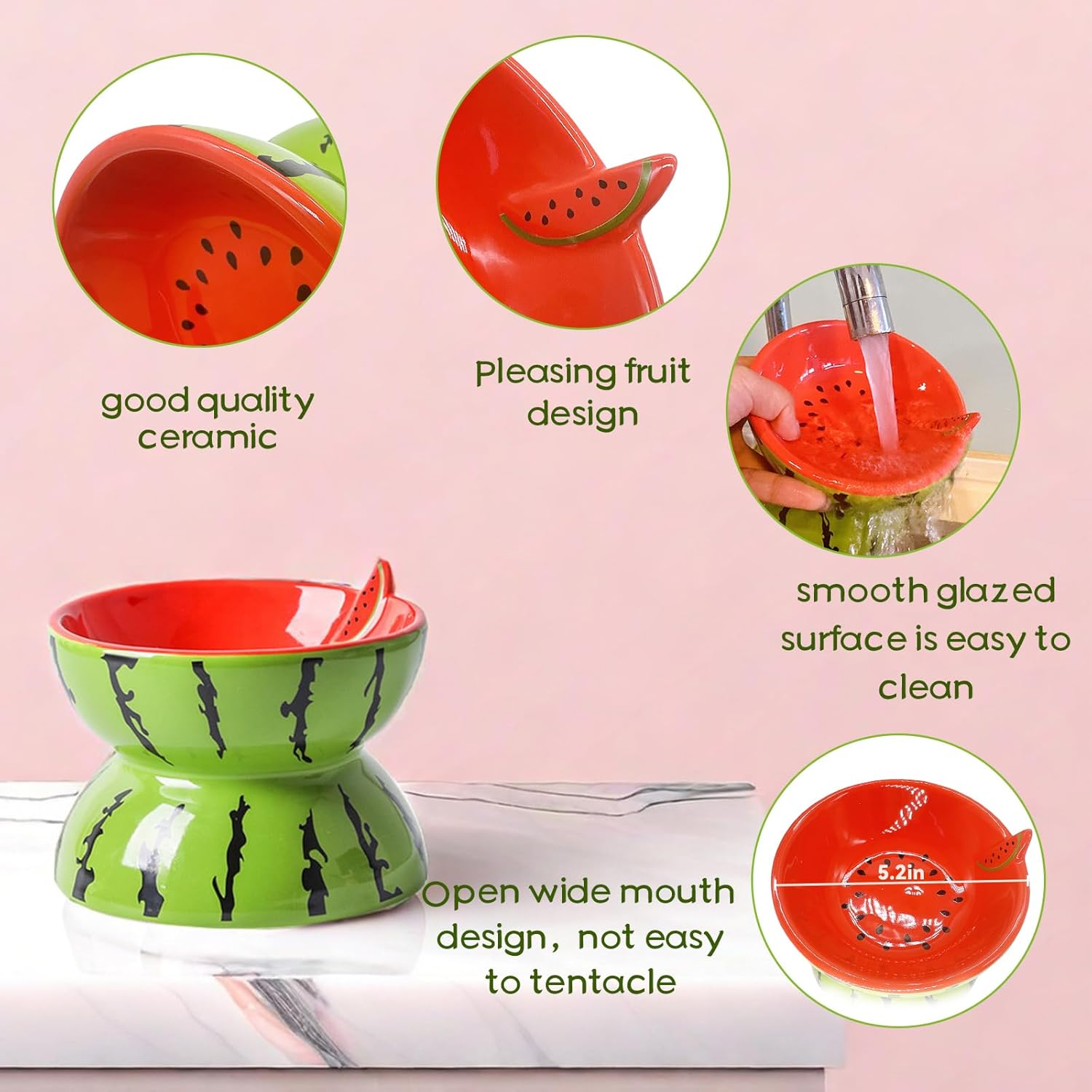 KFX-8790077 Elevated Ceramic Cat Bowl with Tilted Design for Comfortable Feeding and Anti-Vomiting for Cats and Small Dogs