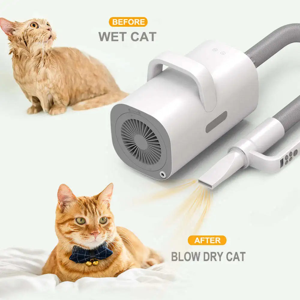 KFX-879187 4 in 1 Dog Grooming Kit with Vacuum Dryer for Cats and Dogs - Hair Removal Tools