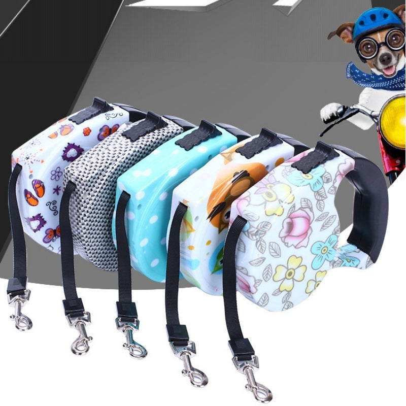 KFX-8792381 Pet Automatic Retractable Dog Leash - 5M Length with Various Designs