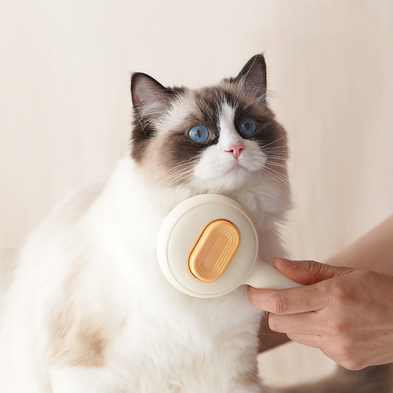 KFX-8795837 Stainless Steel Non-Slip Cat Brush for Effective Pet Hair Removal
