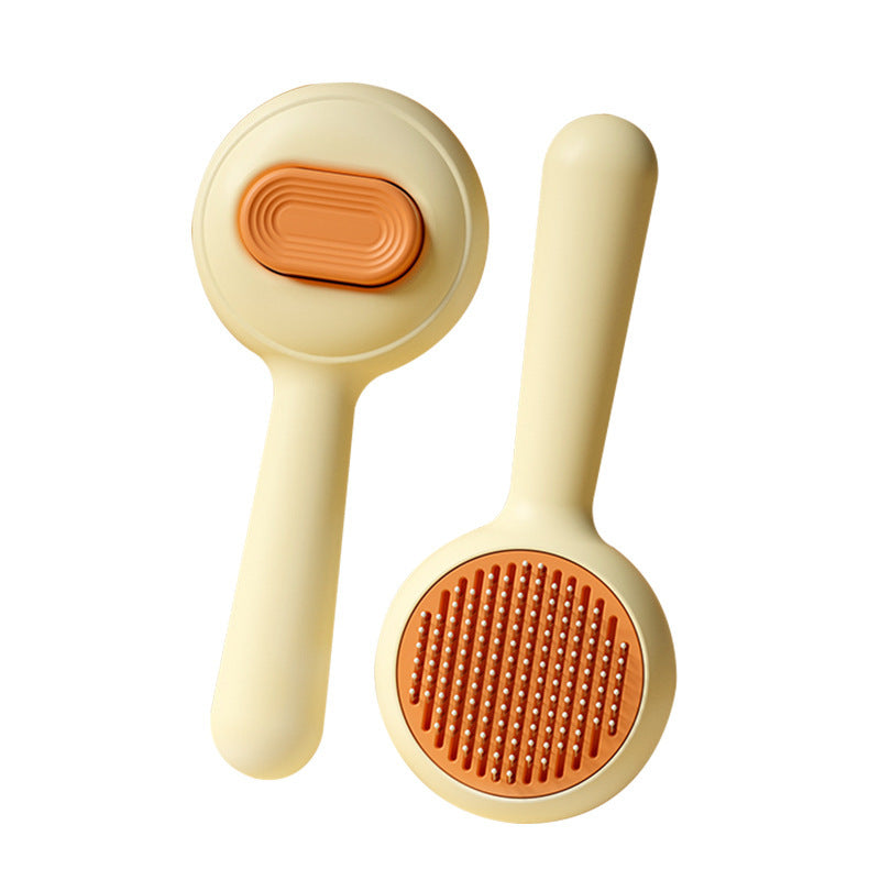 KFX-8795837 Stainless Steel Non-Slip Cat Brush for Effective Pet Hair Removal