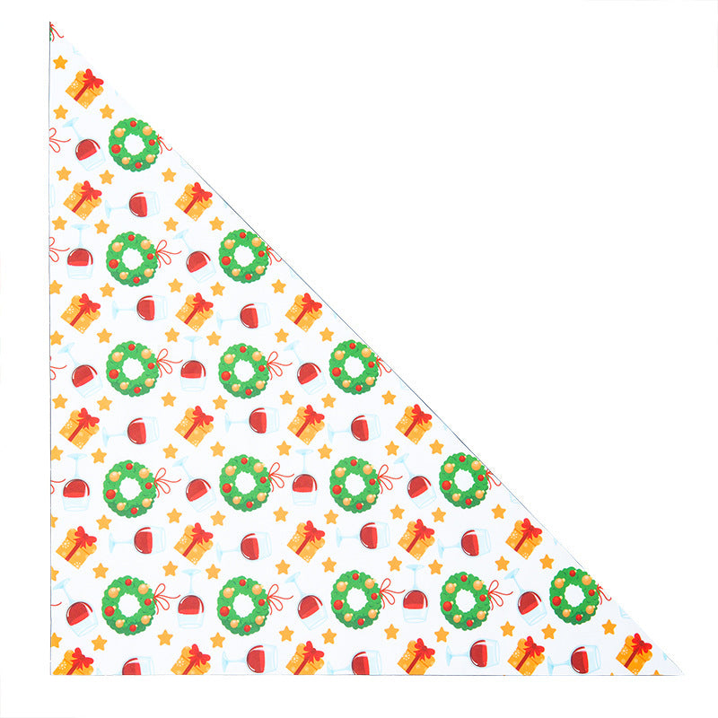 KFX-8795965 Cartoon Pattern Nylon Scarf for Pets - Perfect for All Seasons and Holidays