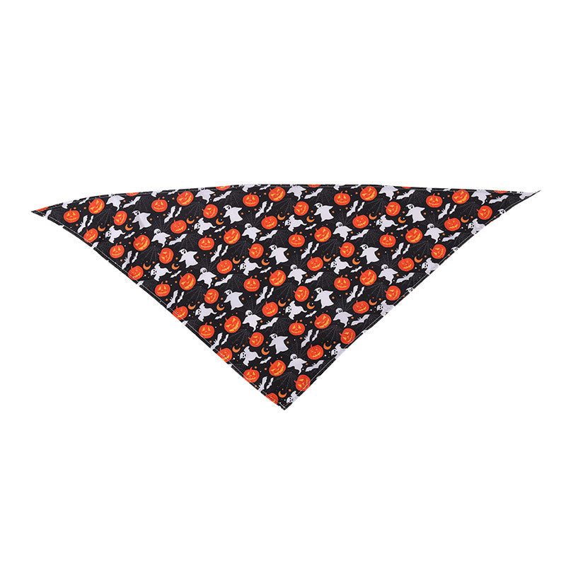 KFX-8795965 Cartoon Pattern Nylon Scarf for Pets - Perfect for All Seasons and Holidays