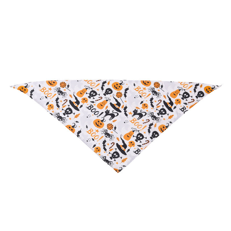 KFX-8795965 Cartoon Pattern Nylon Scarf for Pets - Perfect for All Seasons and Holidays