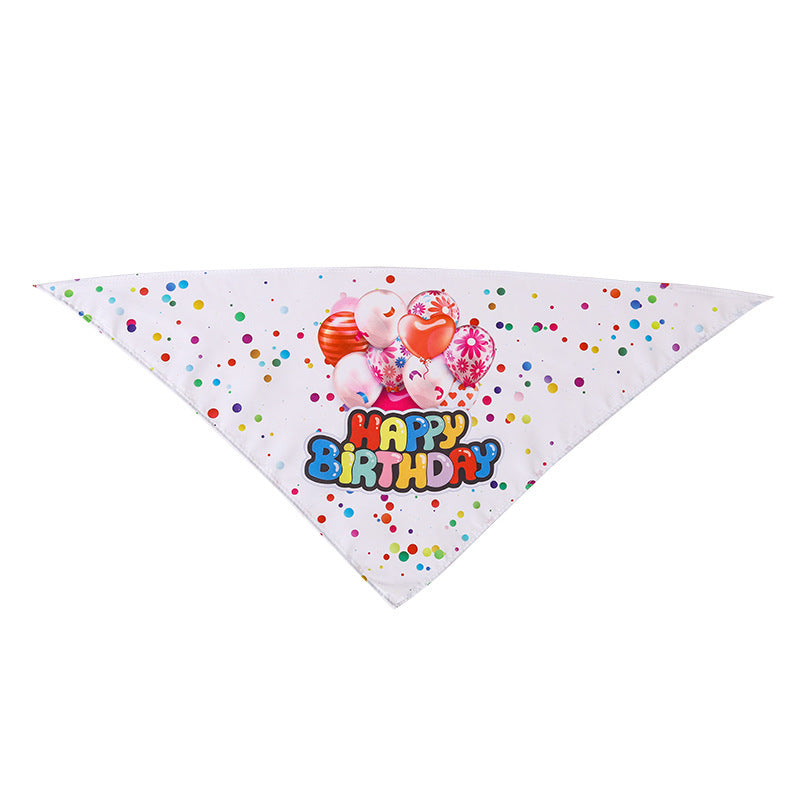 KFX-8795965 Cartoon Pattern Nylon Scarf for Pets - Perfect for All Seasons and Holidays