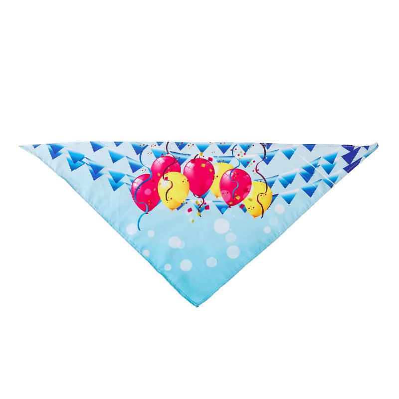 KFX-8795965 Cartoon Pattern Nylon Scarf for Pets - Perfect for All Seasons and Holidays
