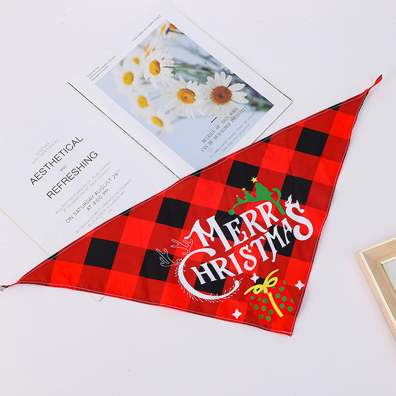 KFX-8795965 Cartoon Pattern Nylon Scarf for Pets - Perfect for All Seasons and Holidays