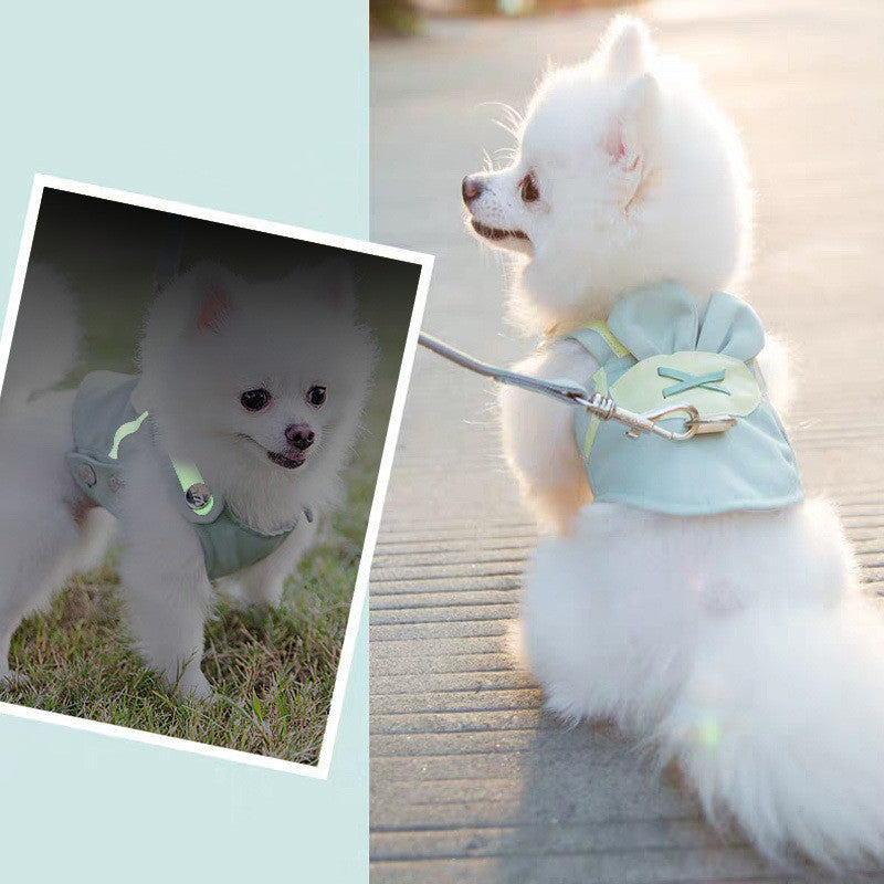 KFX-8797629 Adjustable Vest-Style Traction Rope for Small Dogs and Cats, Multiple Sizes Available