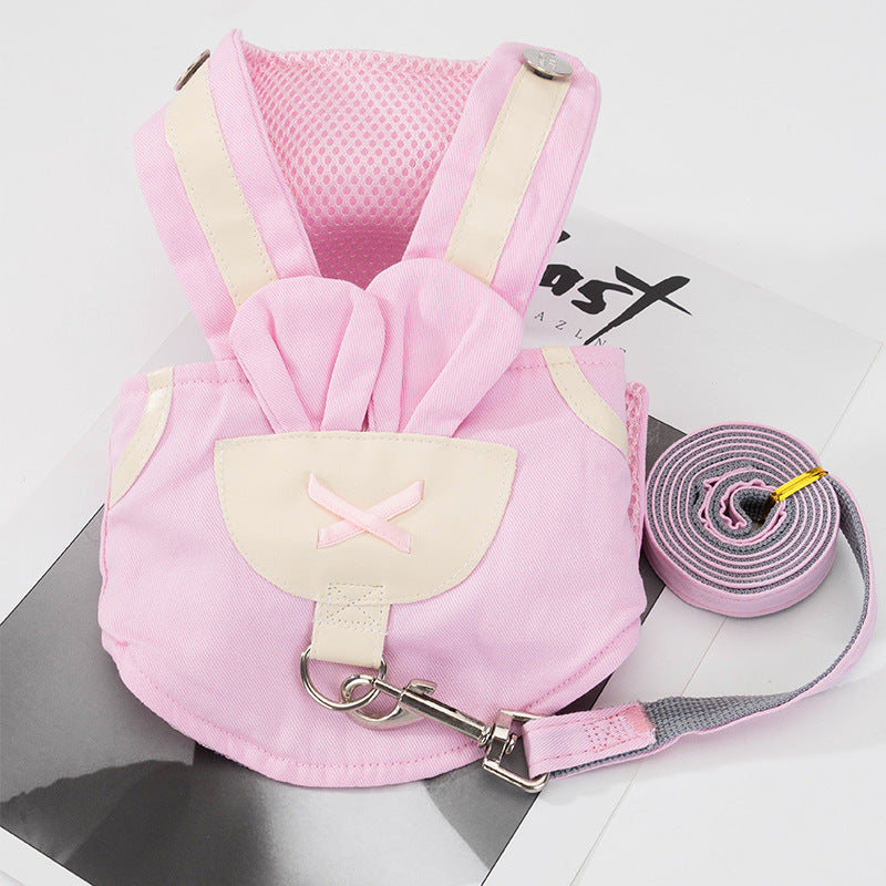 KFX-8797629 Adjustable Vest-Style Traction Rope for Small Dogs and Cats, Multiple Sizes Available