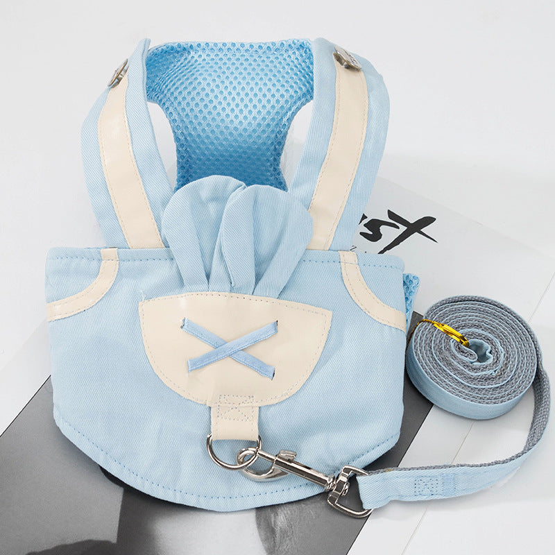 KFX-8797629 Adjustable Vest-Style Traction Rope for Small Dogs and Cats, Multiple Sizes Available