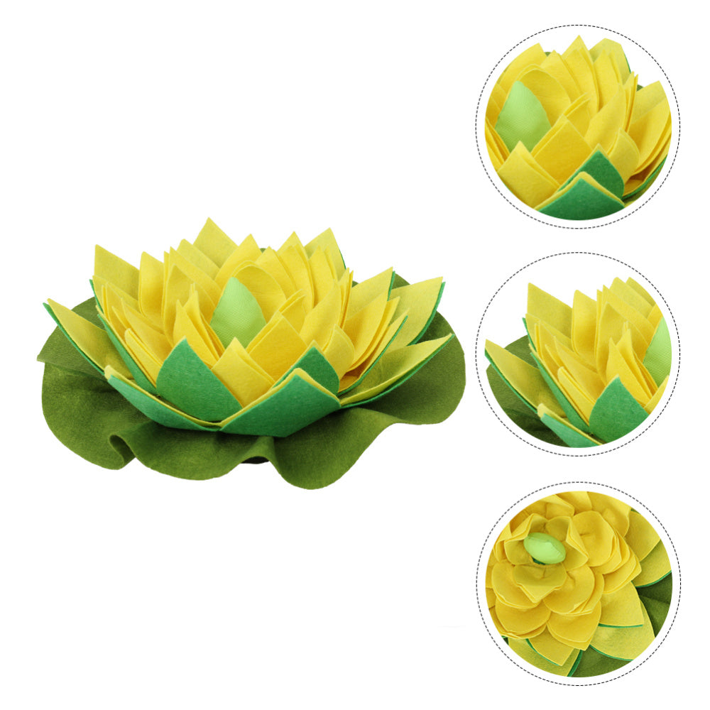 KFX-8799165 Lotus Sniffing Pad for Pets - Durable Felt Cloth Design with Suction Cups and Hidden Treats Training