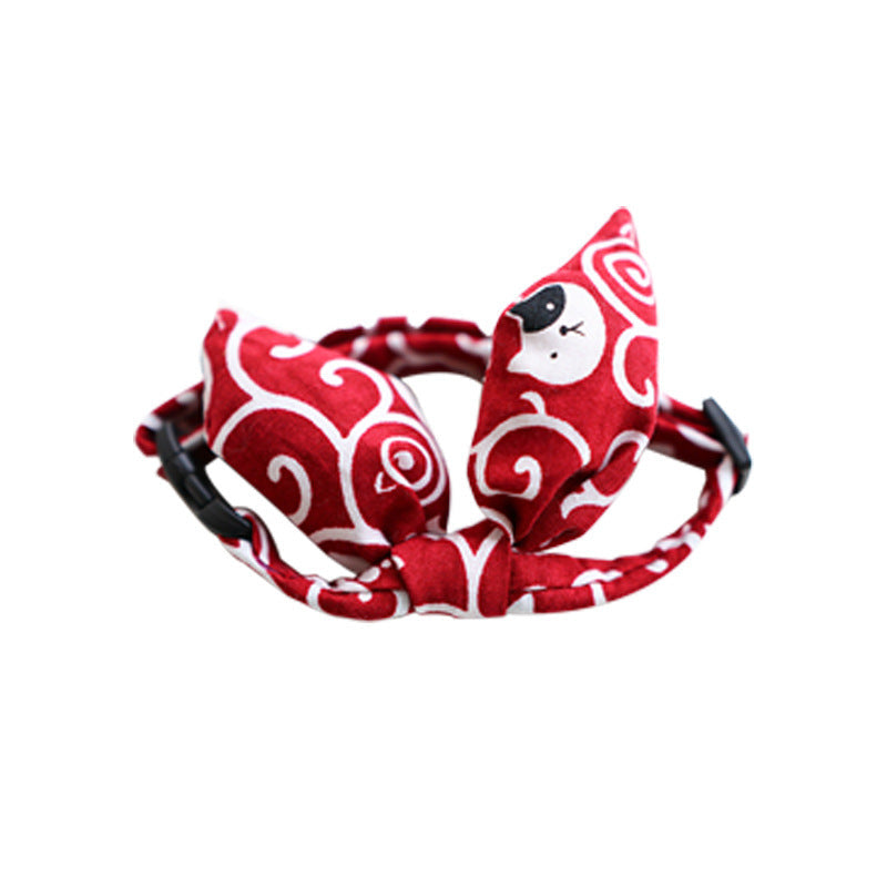 KFX-8800317 Handmade Bow Tie for Cats and Puppies - Cloth Material, Multiple Sizes Available