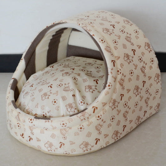 KFX-8802365 Autumn Removable & Washable Pet Nest with Non-Slip Bottom - Soft Plush, Multiple Sizes Available