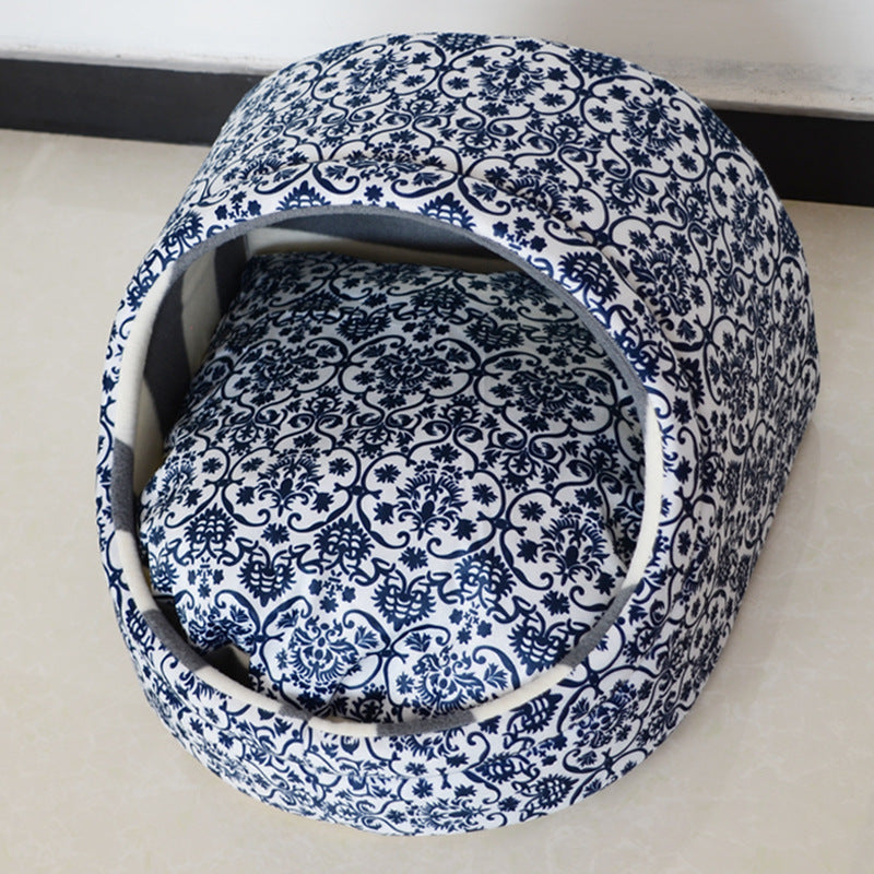 KFX-8802365 Autumn Removable & Washable Pet Nest with Non-Slip Bottom - Soft Plush, Multiple Sizes Available