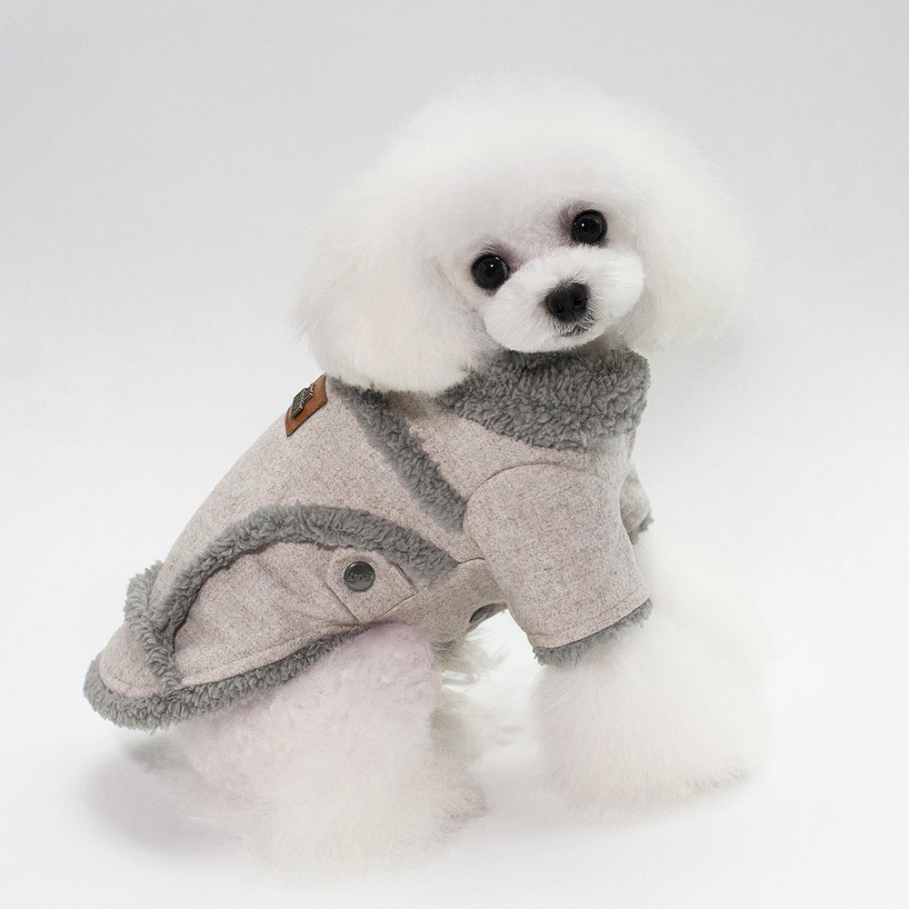 KFX-8803773 Winter Pet Dog Jacket for Small Dogs and Puppies, Thick Warm Velvet Coat