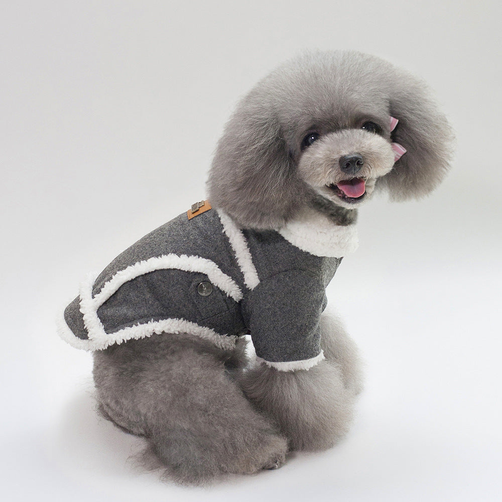 KFX-8803773 Winter Pet Dog Jacket for Small Dogs and Puppies, Thick Warm Velvet Coat
