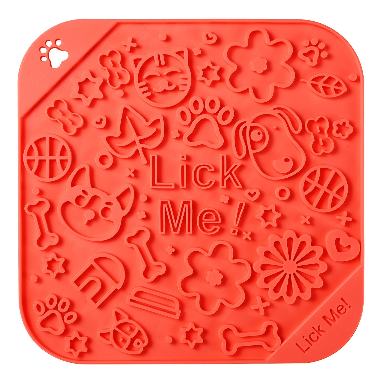 KFX-8804925 Slow Feed Puzzle Mat for Dogs with Scraper - Silicone, 20x20cm, Available in Multiple Colors