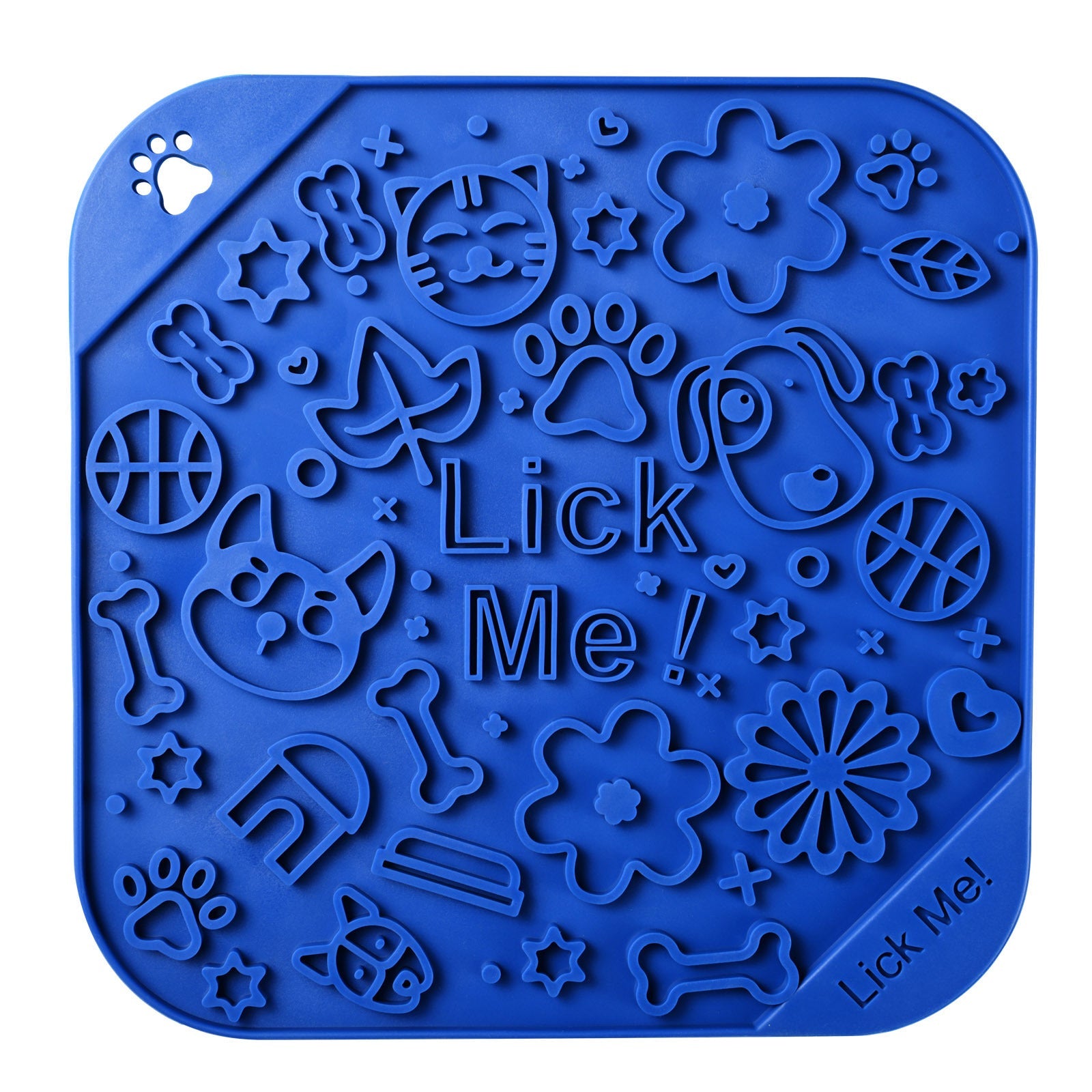 KFX-8804925 Slow Feed Puzzle Mat for Dogs with Scraper - Silicone, 20x20cm, Available in Multiple Colors