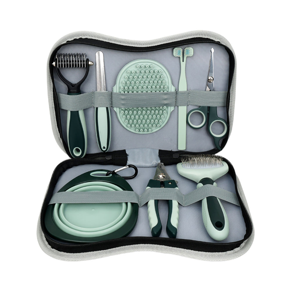 KFX-8807357 Cordless Dog Grooming Clippers with Grooming Kit for Thick Coats, Low Noise Hair Trimmer and Nail Clipper