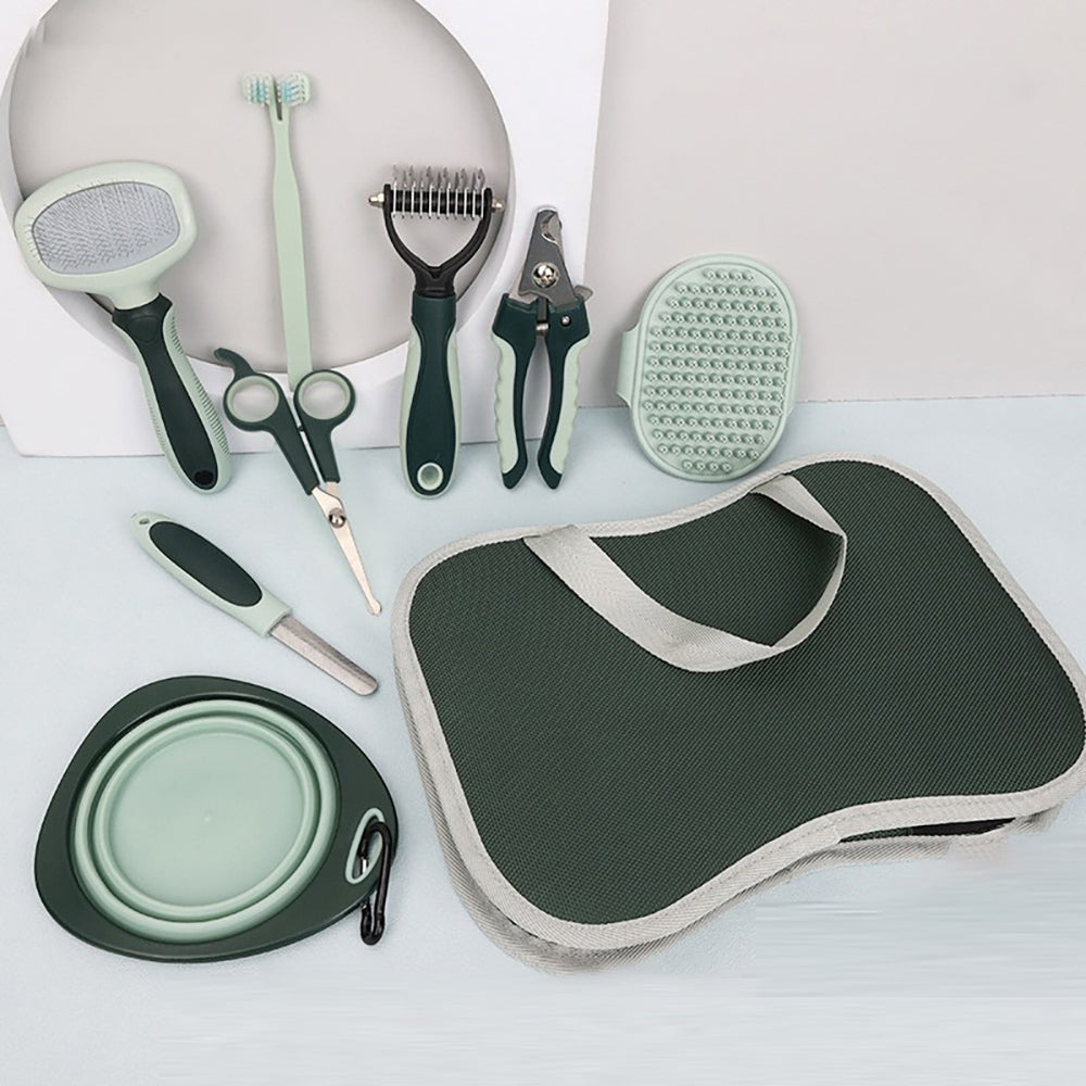 KFX-8807357 Cordless Dog Grooming Clippers with Grooming Kit for Thick Coats, Low Noise Hair Trimmer and Nail Clipper