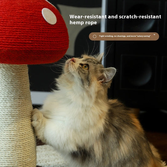 KFX-8810045 Mushroom Cat Climbing Frame with Sisal Scratch Post - Japanese Style Design