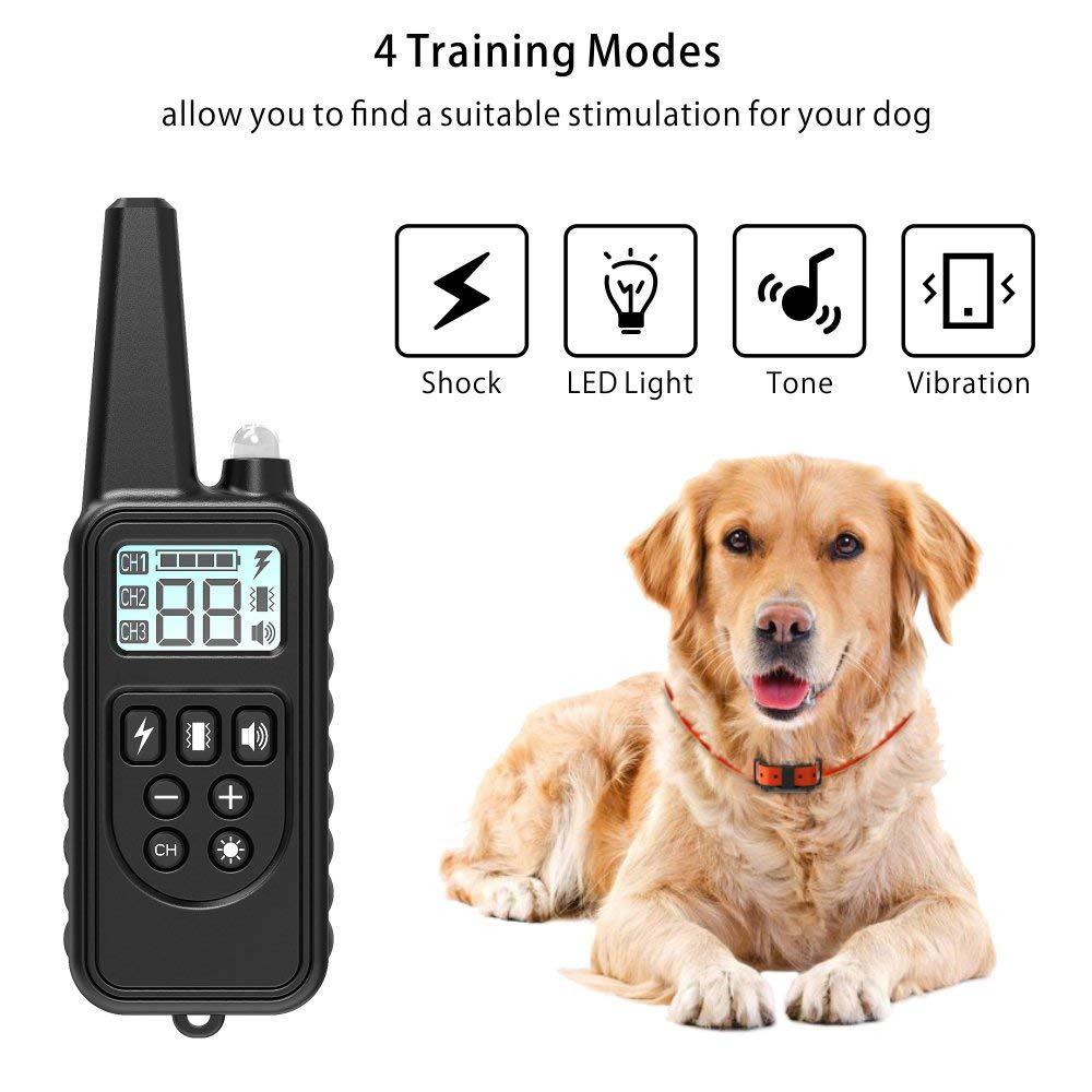 KFX-8813117 Rechargeable Electronic Dog Training Collar with Remote, 880-Yard Range, Vibration & Tone Options, Waterproof