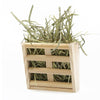 KFX-8813629 Wooden Grass Rack and Food Box for Rabbits and Chinchillas - Space-Saving Design, Non-Toxic Material