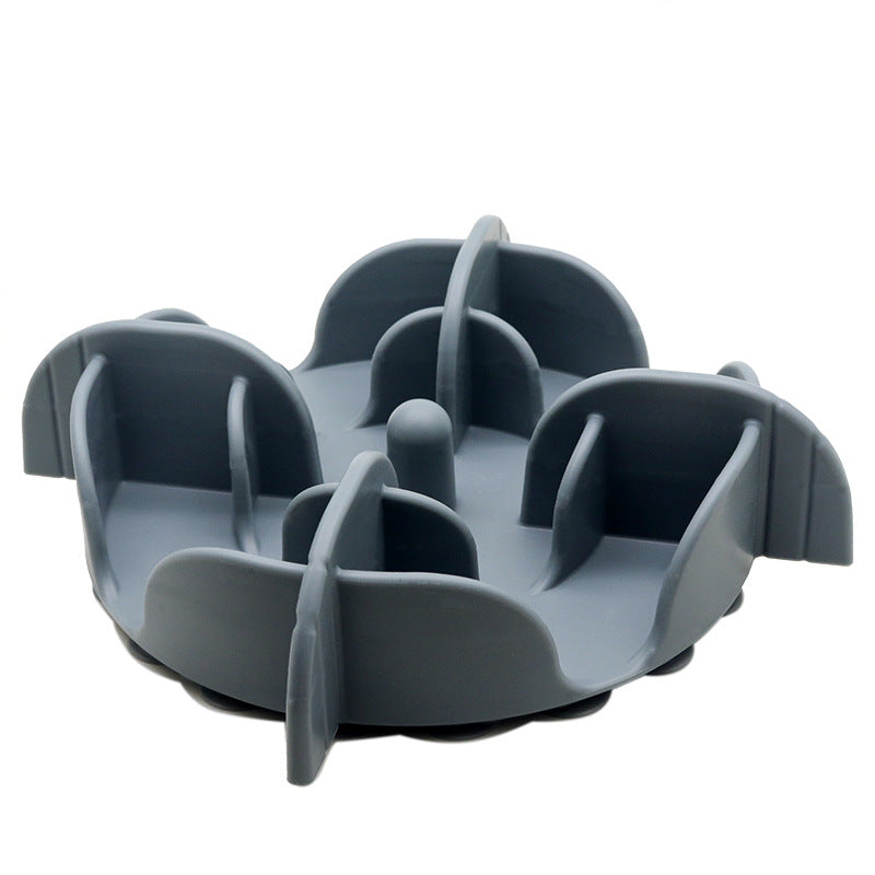 KFX-8815805 Suction Cup Feeding Bowl for Cats and Dogs, Anti-Overturning Silicone Design, Small and Large Sizes Available