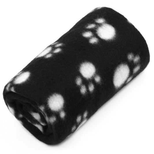 KFX-8816445 Double-Sided Pet Blanket with Paw Print Design, Soft and Durable for All Seasons