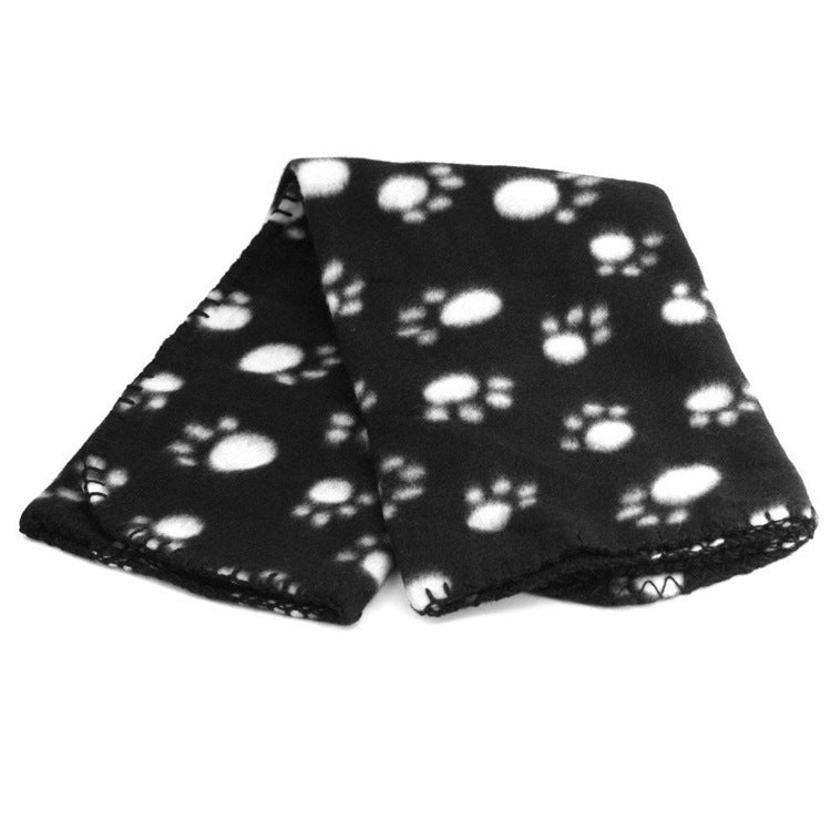 KFX-8816445 Double-Sided Pet Blanket with Paw Print Design, Soft and Durable for All Seasons