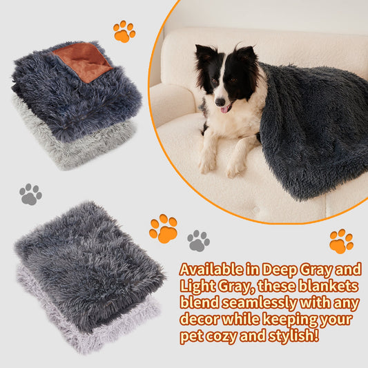 KFX-8817085 Plush Dual-Purpose Pet Blanket for Dogs and Cats - Soft Velvet, Four Seasons, Available in Multiple Sizes and Colors