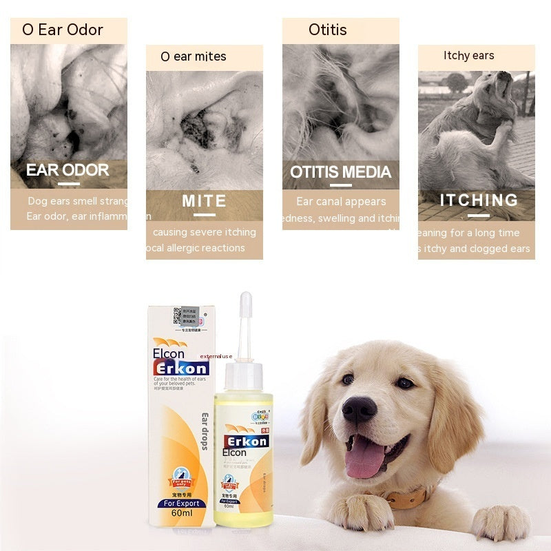 KFX-8817469 Pet Ear Cleaning and Deodorizing Oil - 60ml and 120ml Options Available