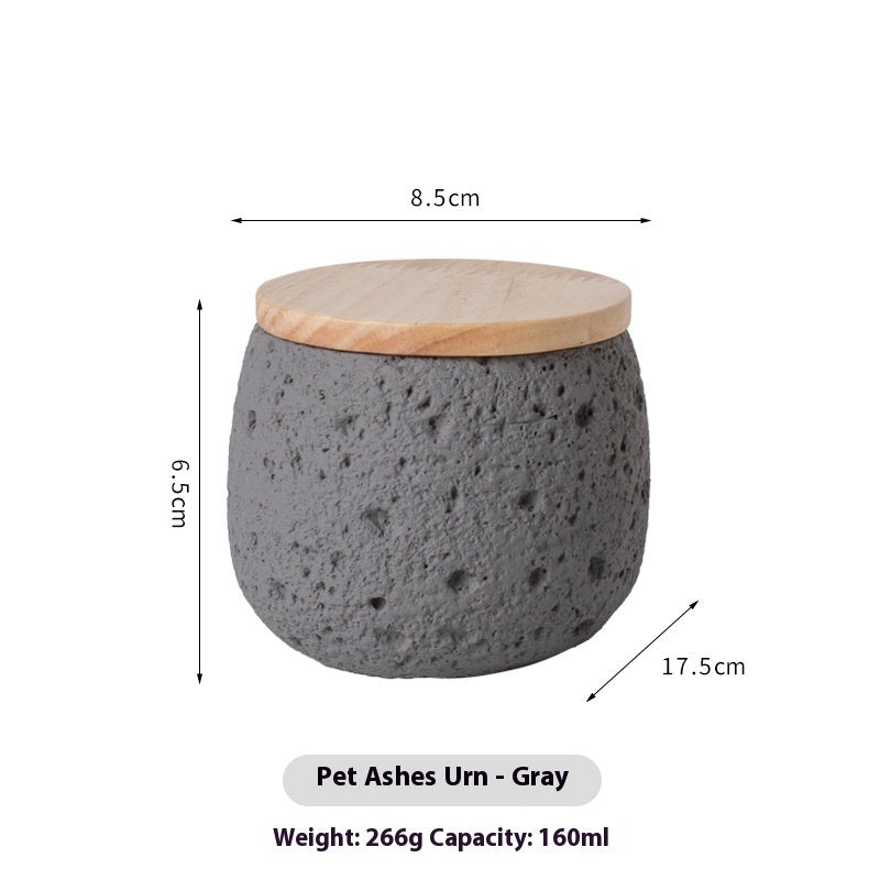 KFX-8819261 Handmade Cement Pet Cinerary Casket for Cat or Dog Ashes