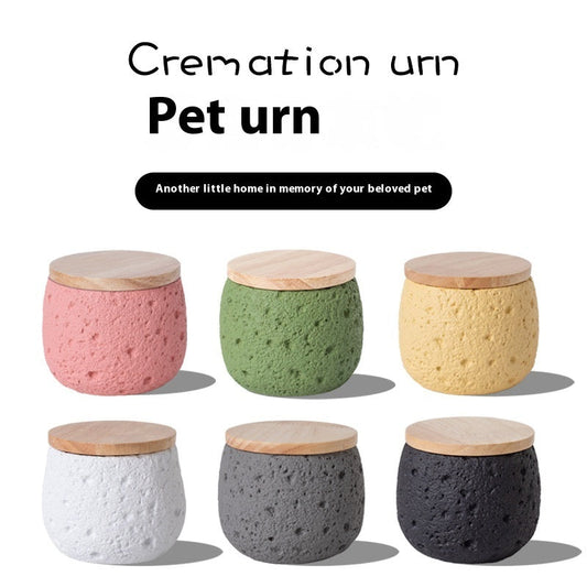 KFX-8819261 Handmade Cement Pet Cinerary Casket for Cat or Dog Ashes