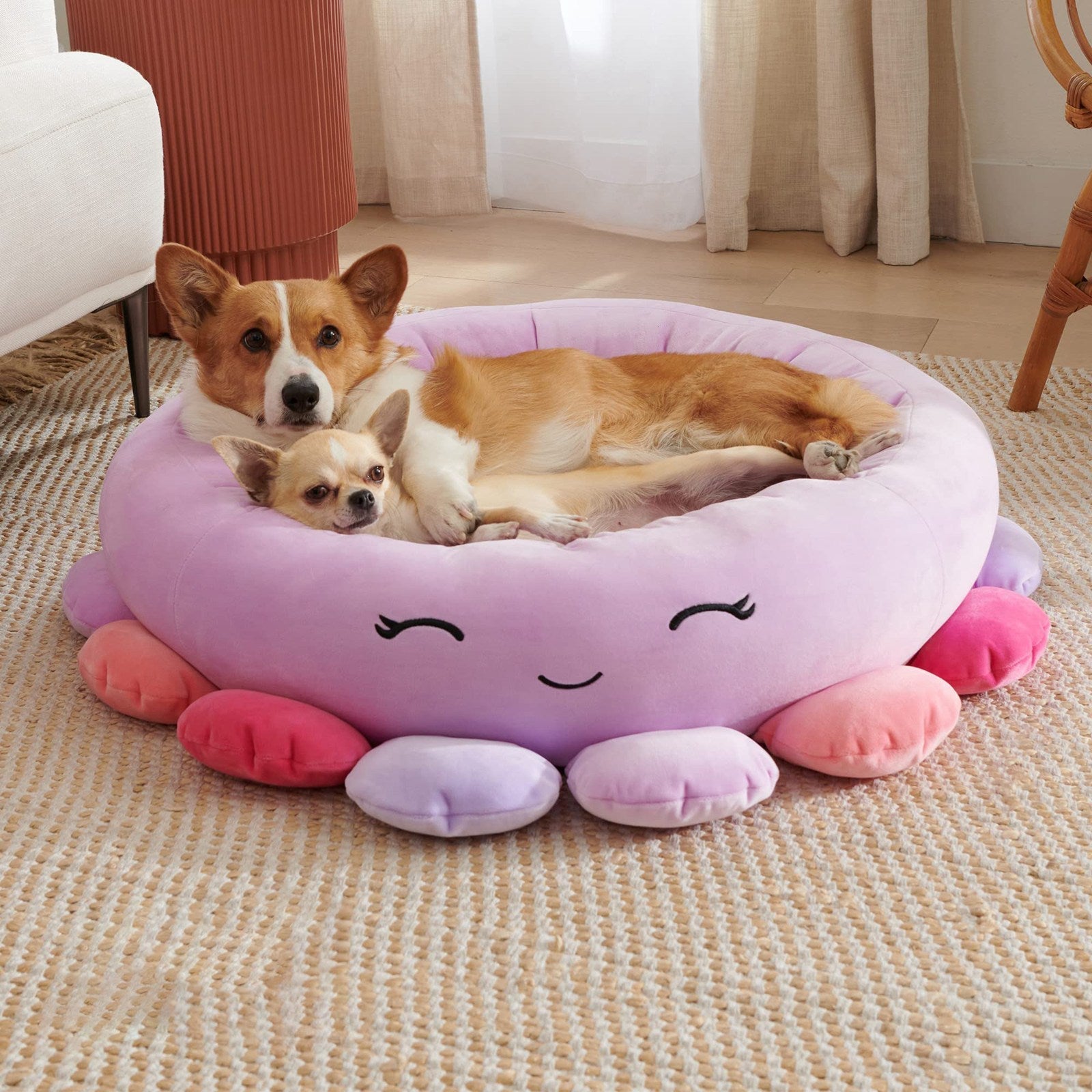 KFX-8819645 Super Soft Plush Pet Bed for Dogs - Cozy Cloth Design in Multiple Colors