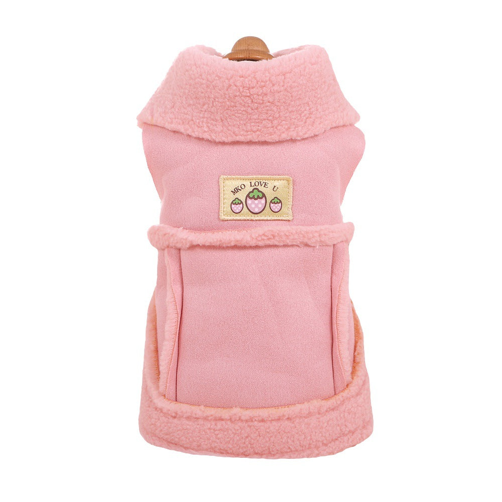 KFX-8820029 Cozy Pet Fleece-lined Double-layer Plush Cotton-padded Coat for Dogs