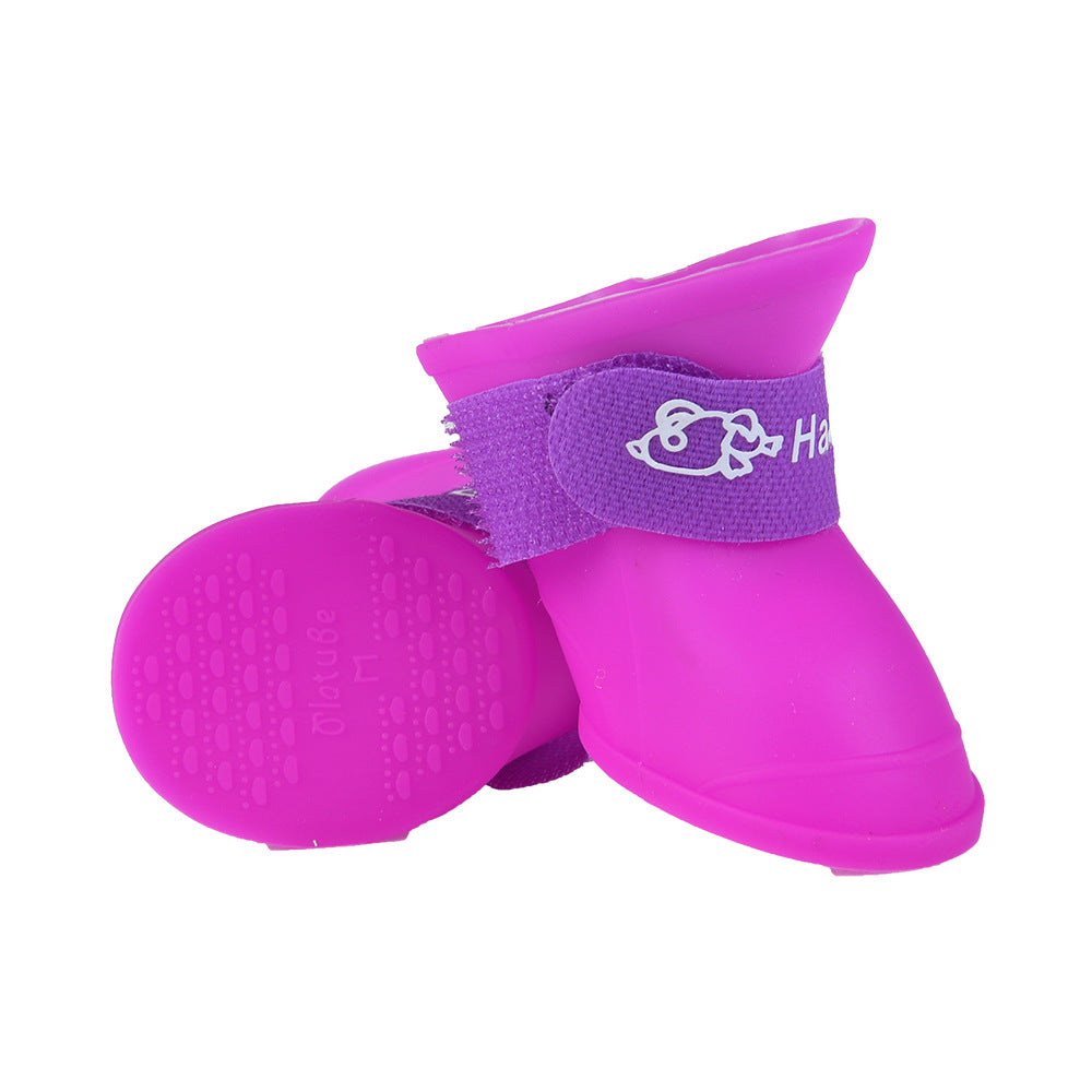 KFX-8822205 Soft Silicone Waterproof Pet Shoes in Multiple Colors