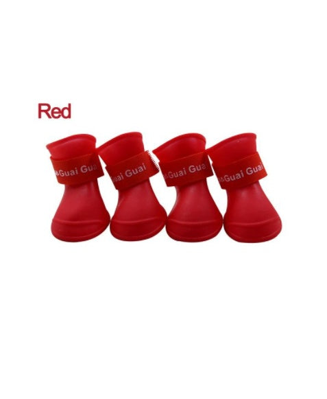 KFX-8822205 Soft Silicone Waterproof Pet Shoes in Multiple Colors