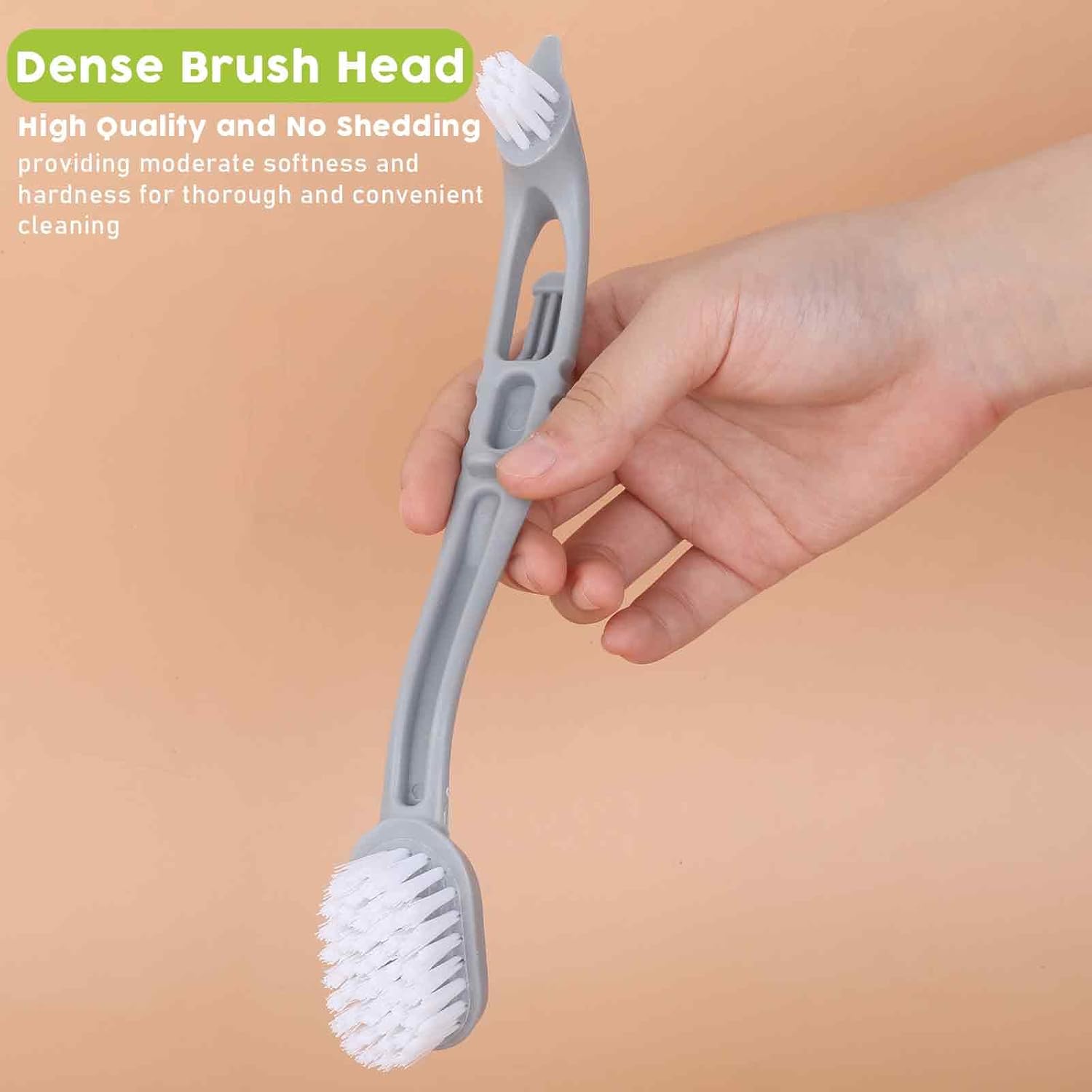 KFX-8826941 Bird Cage Cleaning Tool with Long Handle and Dual Brush Heads - Essential Accessory for Easy Maintenance