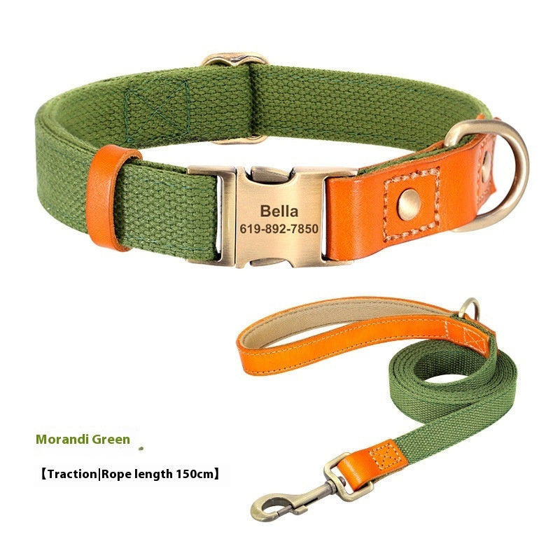 KFX-8827197 Small Dog Neck Collar with Traction Rope in Various Colors and Sizes