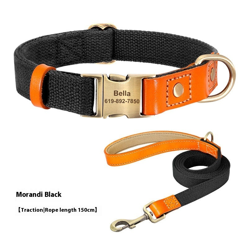 KFX-8827197 Small Dog Neck Collar with Traction Rope in Various Colors and Sizes