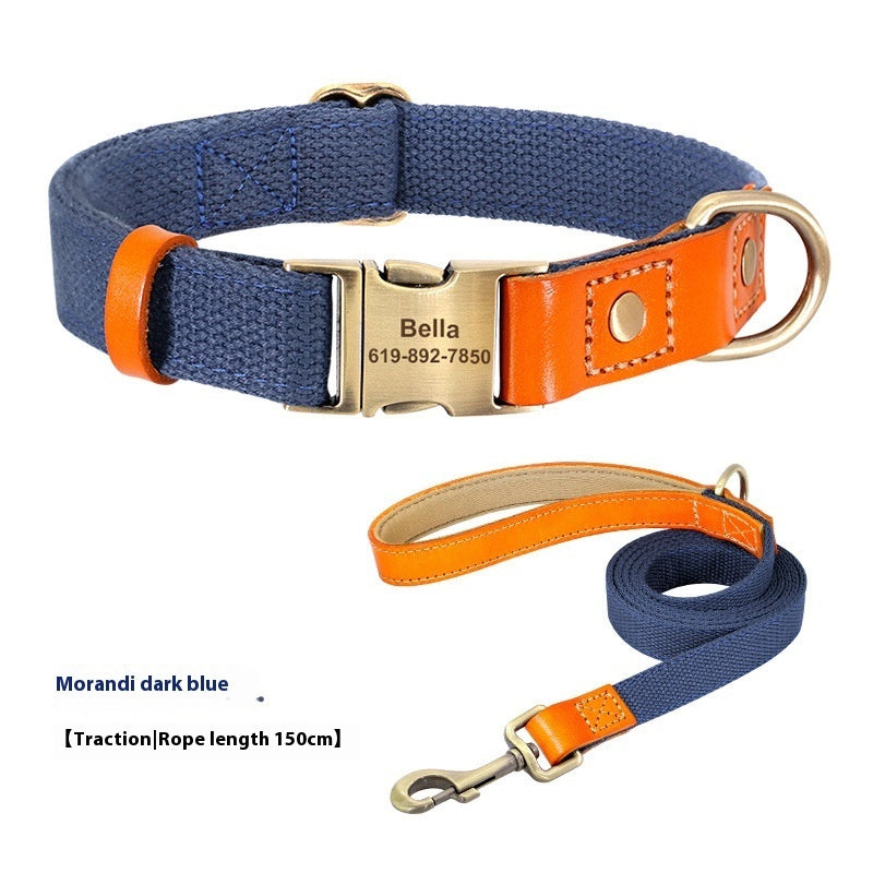 KFX-8827197 Small Dog Neck Collar with Traction Rope in Various Colors and Sizes