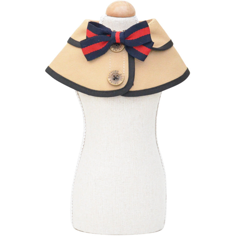 KFX-8828733 Casual Washed Cotton Pet Bow Tie Saliva Towel - Adjustable Neck Sizes S, M, L