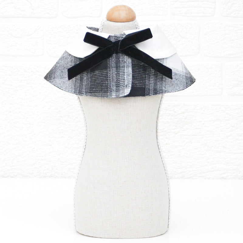 KFX-8828733 Casual Washed Cotton Pet Bow Tie Saliva Towel - Adjustable Neck Sizes S, M, L