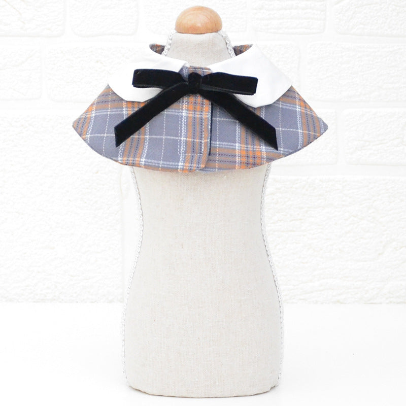 KFX-8828733 Casual Washed Cotton Pet Bow Tie Saliva Towel - Adjustable Neck Sizes S, M, L