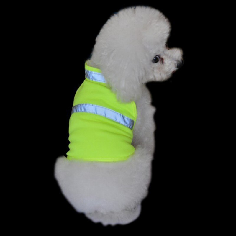 KFX-8829501 Reflective Fluorescent Dog Safety Vest - Casual Polyester in Yellow & Orange, Sizes S, M, L