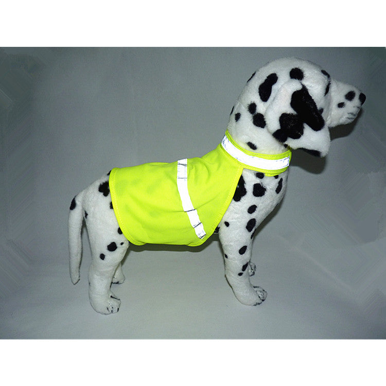 KFX-8829501 Reflective Fluorescent Dog Safety Vest - Casual Polyester in Yellow & Orange, Sizes S, M, L
