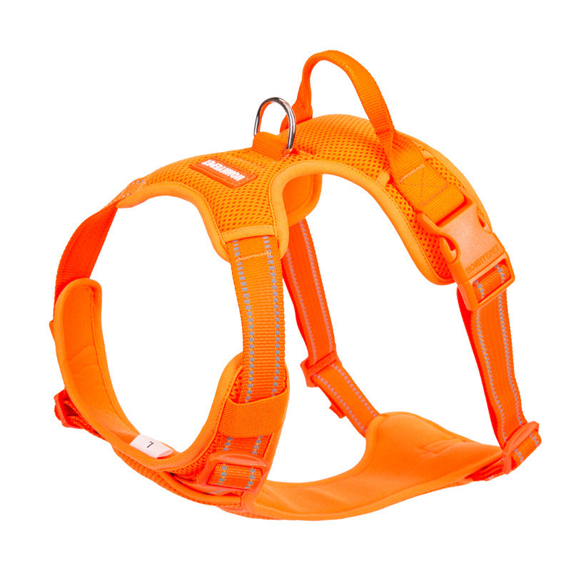 KFX-8830397 Adjustable Wool Vest for Dogs with Chest Strap - Available in Orange, Red, and Black, Size XS to XL