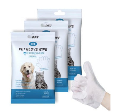 KFX-8832701 Pet Cleaning Essentials Set: Disposable Gloves, Wipes, and Foot Foam